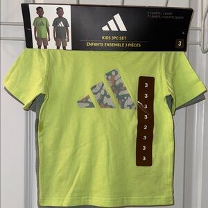 Adidas Kids Neon Green Graphic Tee